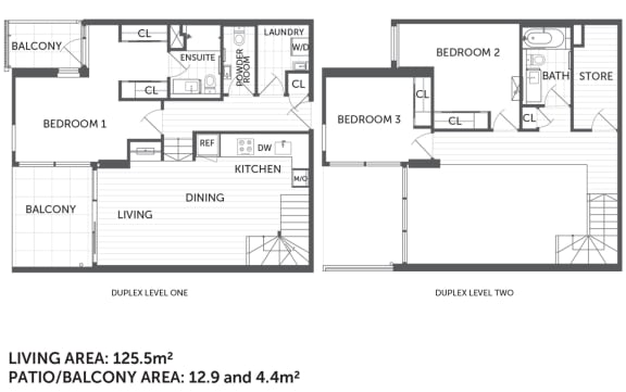 Floor Plan  D3A - 3Bed 2 and a half Bath - The Briscoe by Kinleaf
