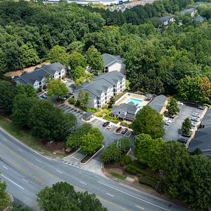 Aerial View of the Community at Magnolia Pointe Apartments in Duluth, GA