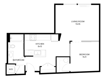 Harbor Sky Studio H Floor Plan
