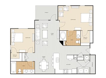 2 bed 2 bath at Magnolia Village Apartments, Jacksonville, FL
