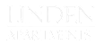 The image shows the text "LINDEN APARTMENTS" in white on a black background.