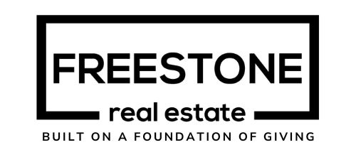 a black box with the freestate real estate logo