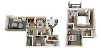 Greenbriar - D Floor plan at The Verandah, Texas, 78726