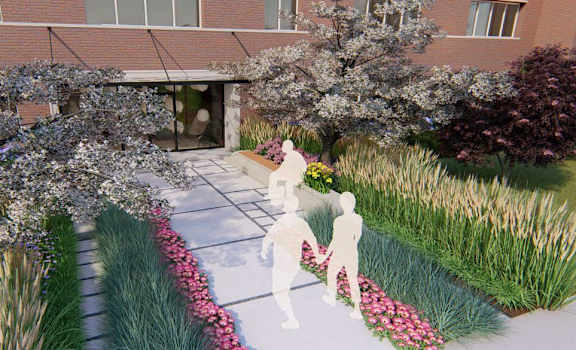 Whispering Oaks entrance rendering