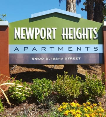 Newport Heights Apartments Monument Sign