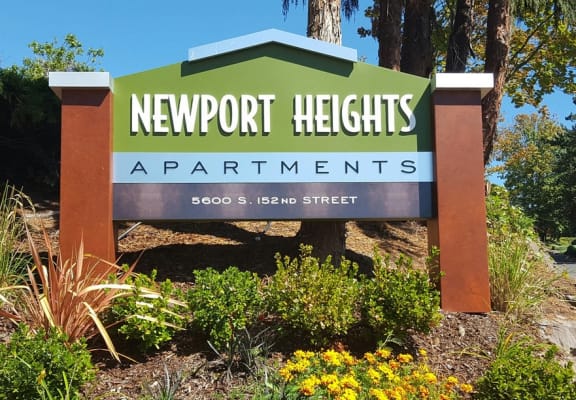 Our Apartments Signage at Newport Heights Apartment in Tukwila Washington