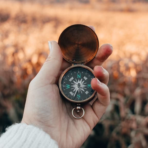 compass rose at North Pointe, Idaho