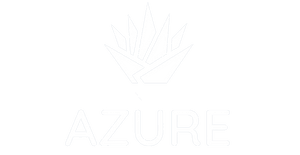 A logo for a company named Azure that offers apartments and townhomes.