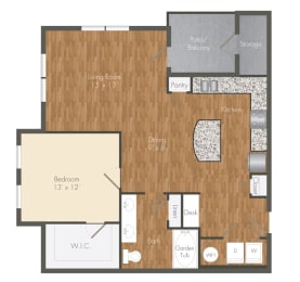 1 bedroom 1 bathroom floorplan