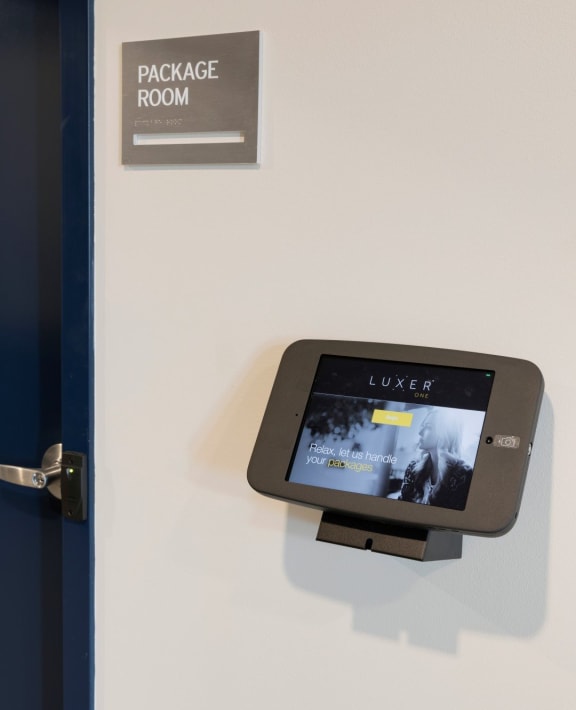 LuxerOne Package Room - 24/7 package pickup at Waterstone Place, Minnetonka, Minnesota
