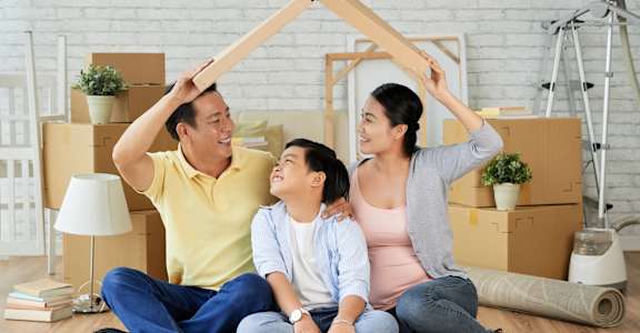Family at Concord Square Apartments, Riverside, CA