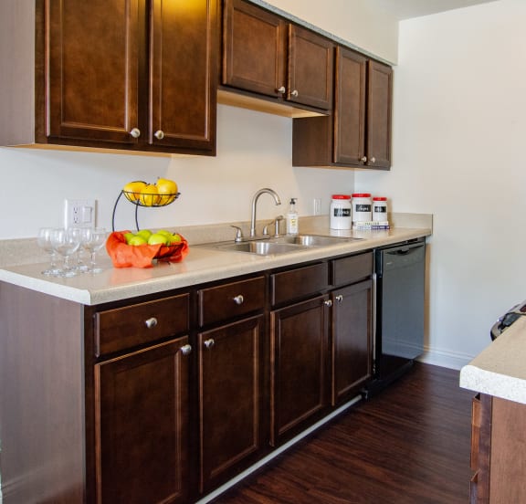 Sink With Faucet In Kitchen at Hamilton Square Apartments, Westfield