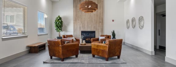 Regency Park Clubhouse Lounge with Fireplace
