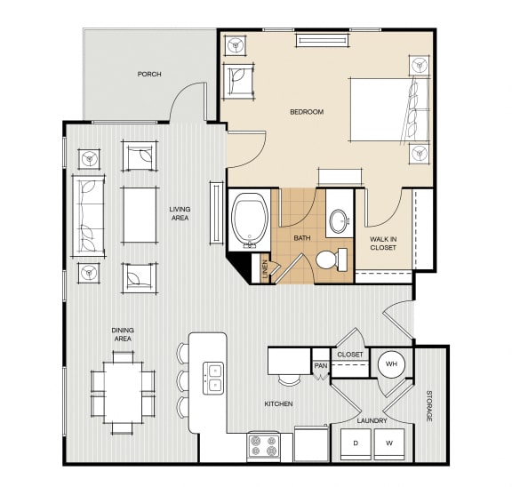 1 bed 1 bath at Magnolia Village Apartments, Jacksonville, FL, 32207