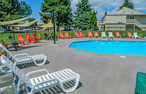 La Verde Apartments Pool Area and Lounge Chairs