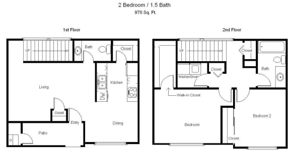 Mountain Park_2 Bedroom Floor Plan