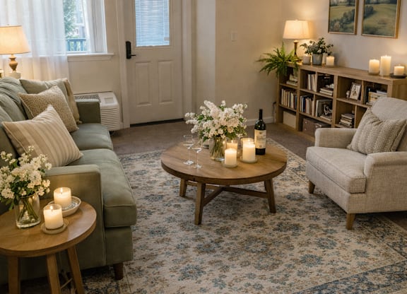 Living Room at River Commons Senior Living, California, 96002