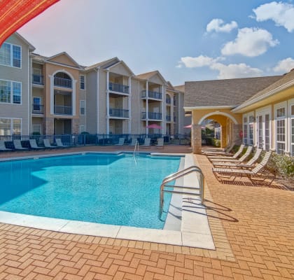 Angel Landing Apartments, Countrywood at Blue Angel, pool side, apartment pool, lounge area, apartments, apartments for rent