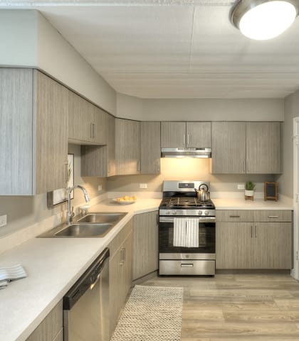 Modern Designed Kitchen at Axis at Westmont, Westmont, IL, 60059
