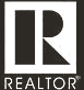 A black and white logo for a realtor.