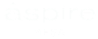 A black and white logo with the word "Aspire" in lowercase letters and "Mesa" in uppercase letters.