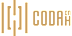 A black background with a logo that has the letters "CODA" in gold.