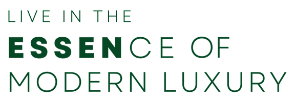 live in the essence of modern luxury logo