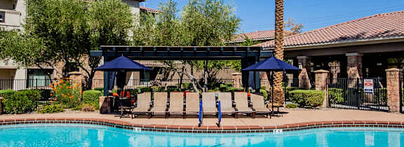 Pool and Sundeck at Centennial at 5th Apartments in North Las Vegas, NV