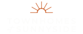 the townhouses at sunnyside logo on a black background