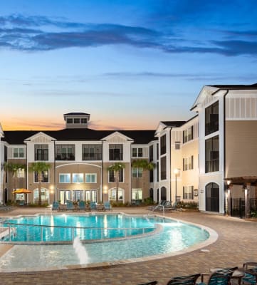 Blue Cool Swimming Pool at Abberly Crossing Apartment Homes, Ladson, South Carolina
