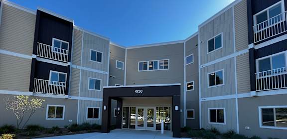 the building where the apartment is located