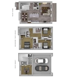a 3 bedroom floor plan of a 2100 sq ft house