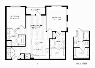 Aura Southgate B1 Floor Plan