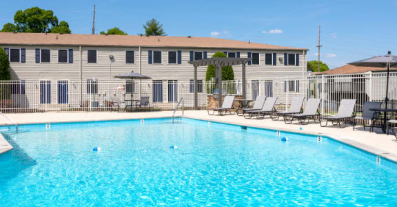 our apartments have a large swimming pool in front of our buildings