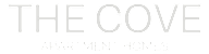 a photo of the cove apartments logo on a black background