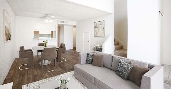 One Bedroom One Half Bath Common Area at Townhomes on the Park in Phoenix Arizona 2023