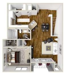 The Terrace | 951 Sq. Ft. at Wellington Grande Apartment Homes, Longview, TX, Texas