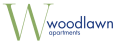 a logo apartments on a green background