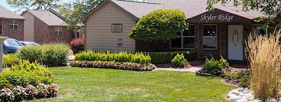 The apartment exteriors at Skyler Ridge Apartment showcase a well-maintained, blending comfort and community.