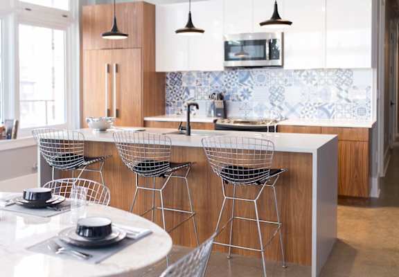 Dining room attached to kitchen at Fourteen56, Detroit, 48226