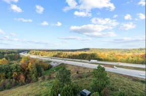 a view of a highway from a building