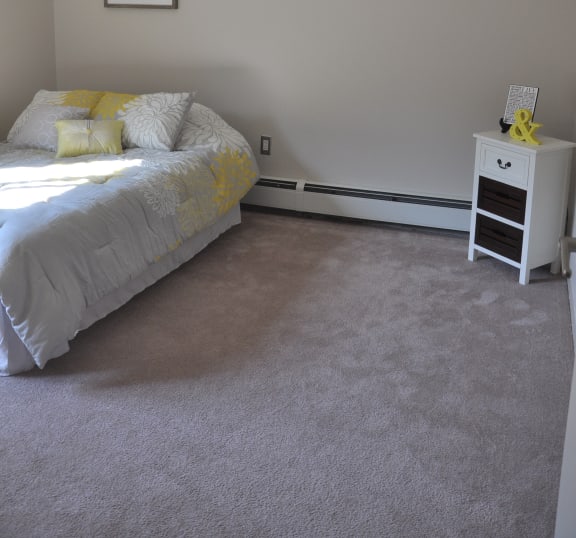 Bedroom with carpeting at Summit Terrace, South Portland, ME, 4106