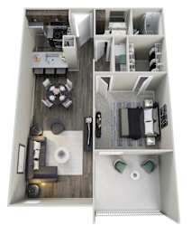 The Icon on Central Apartments in Phoenix, Arizona 1x1 C Floor Plan