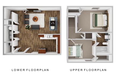Floor Plan  a floor plan of a house with a bedroom and a living room