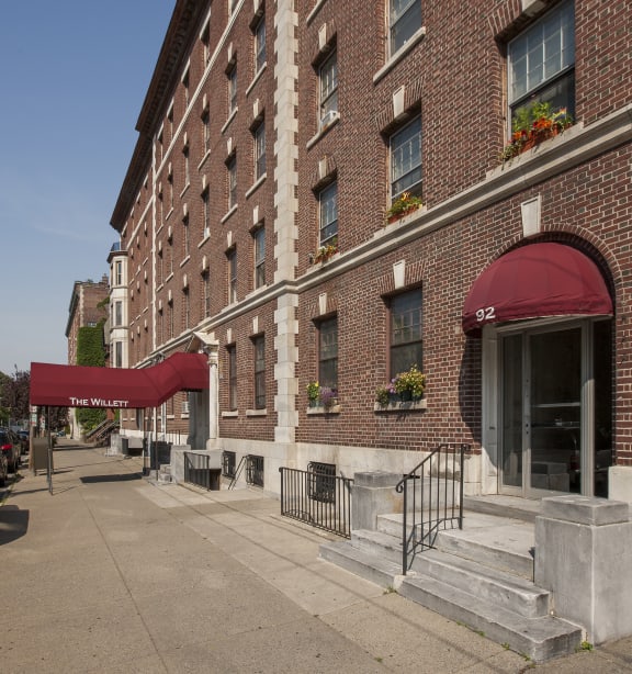 Front View Of Main Building at Willett Apartments, New York