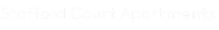 The image displays the text "Stafford Court Apartments" in white against a black background.