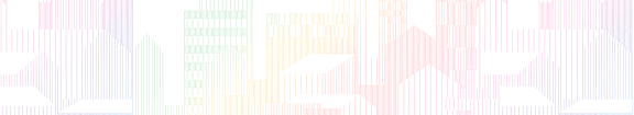 a city skyline with different colored bars on a black background