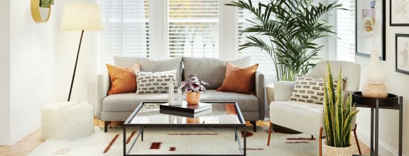 living room with couch and coffee table