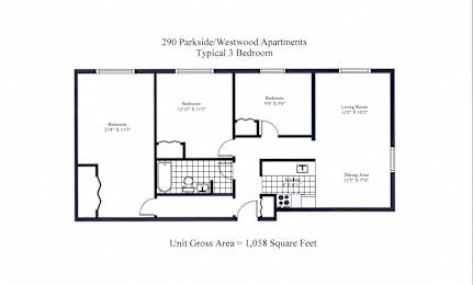Westwood Apartments Three Bedrooms