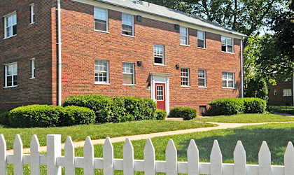 Beautifully Landscaped Courtyards at Olde Salem Village, Falls Church, VA, 22041